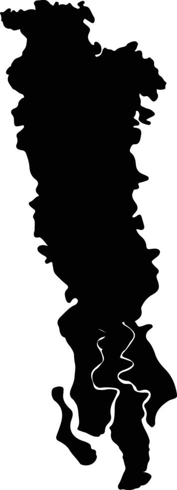 Satkhira Bangladesh silhouette map vector