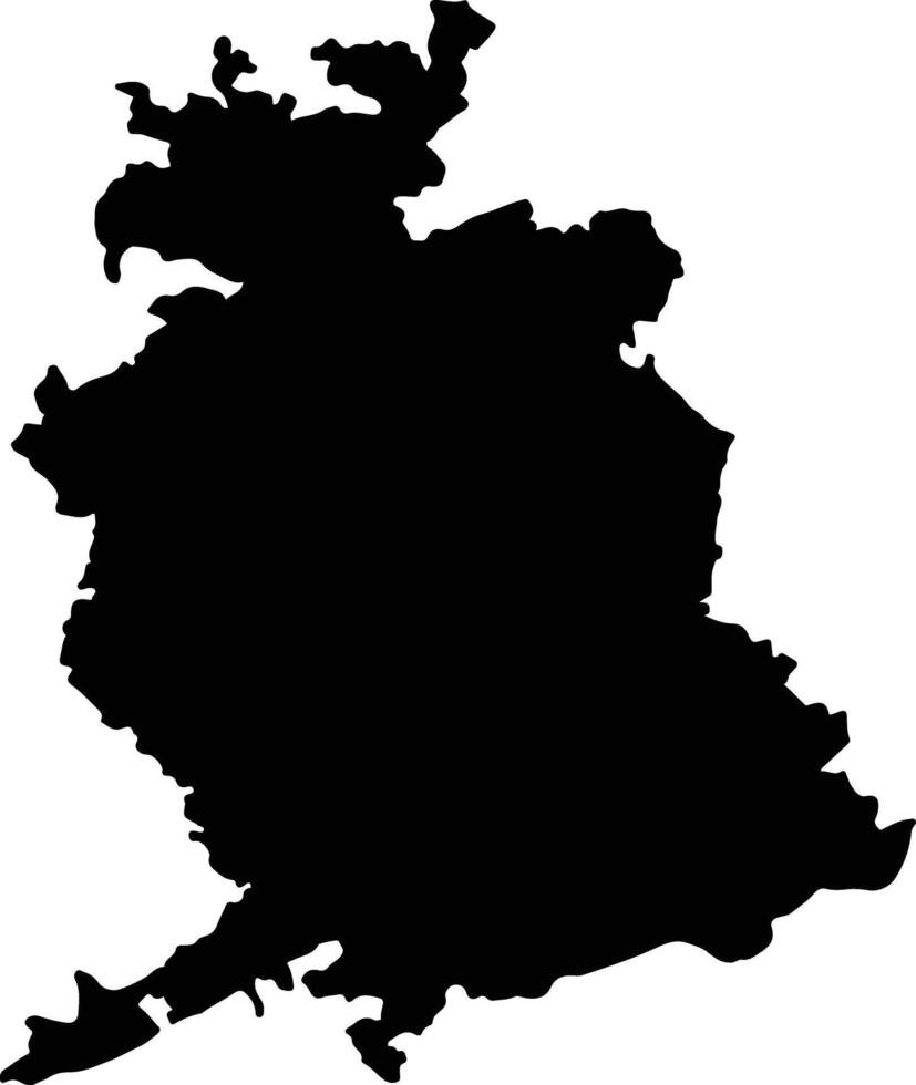 Satna India silhouette map vector