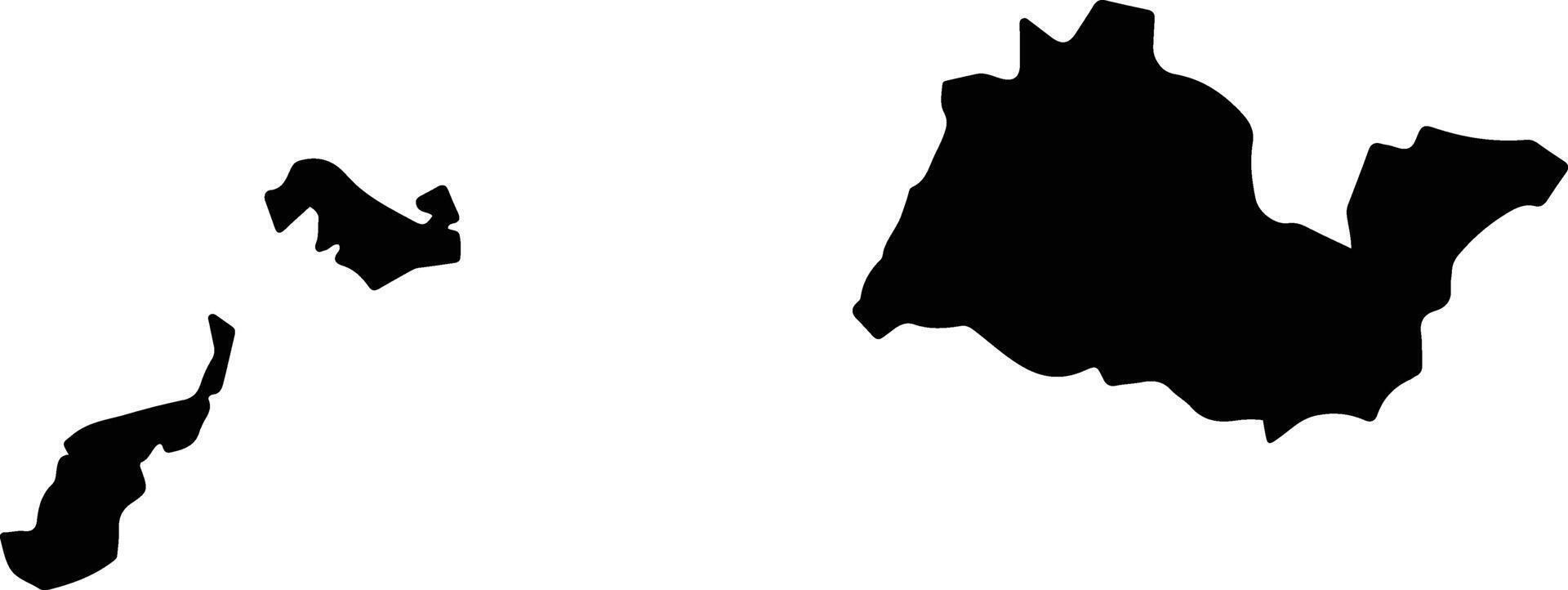 Satsumasendai Japan silhouette map vector
