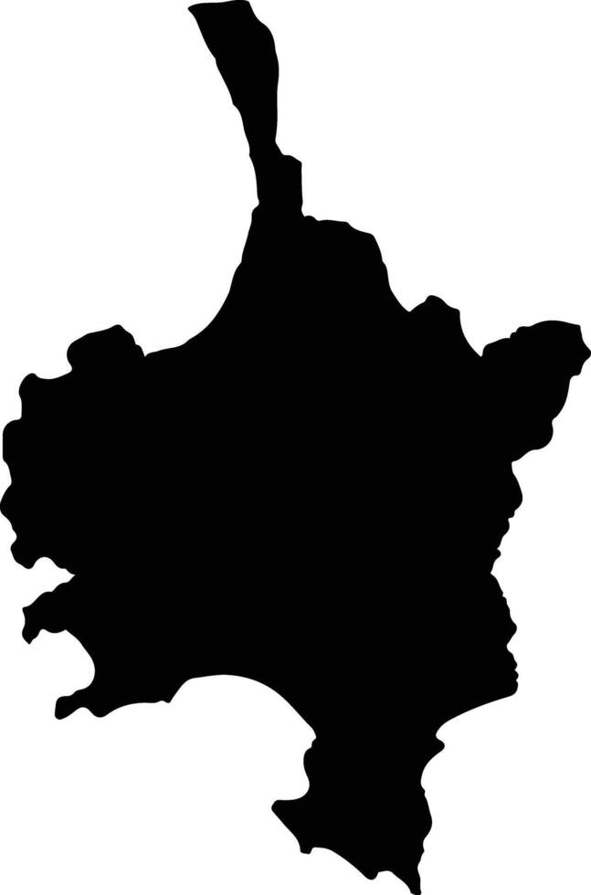 Sattahip Thailand silhouette map vector