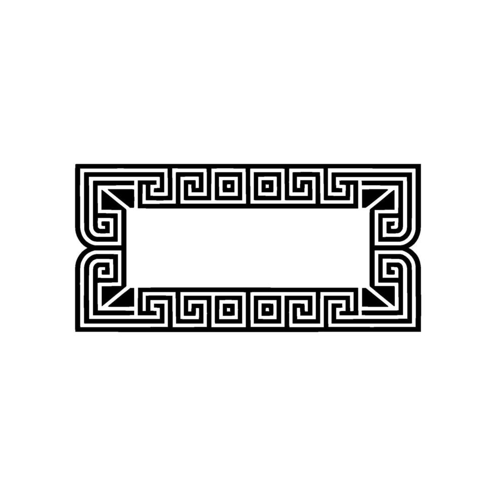 Elegant Greek Key Border Frame, Minimalist - Geometric vector
