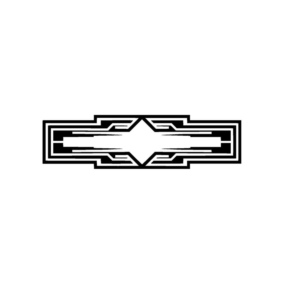 Geometric Deco Emblem, Minimalist - Abstract - Outline vector