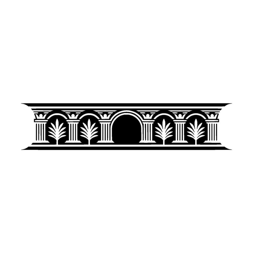 Classical Arch Motif, Elegant Border - Archway vector