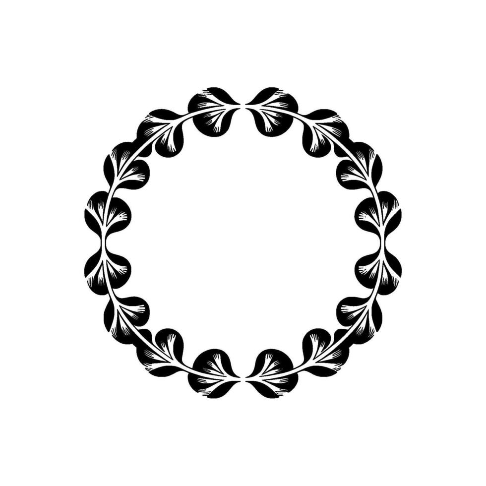 Elegant Botanical Wreath, Minimalist, Frame vector
