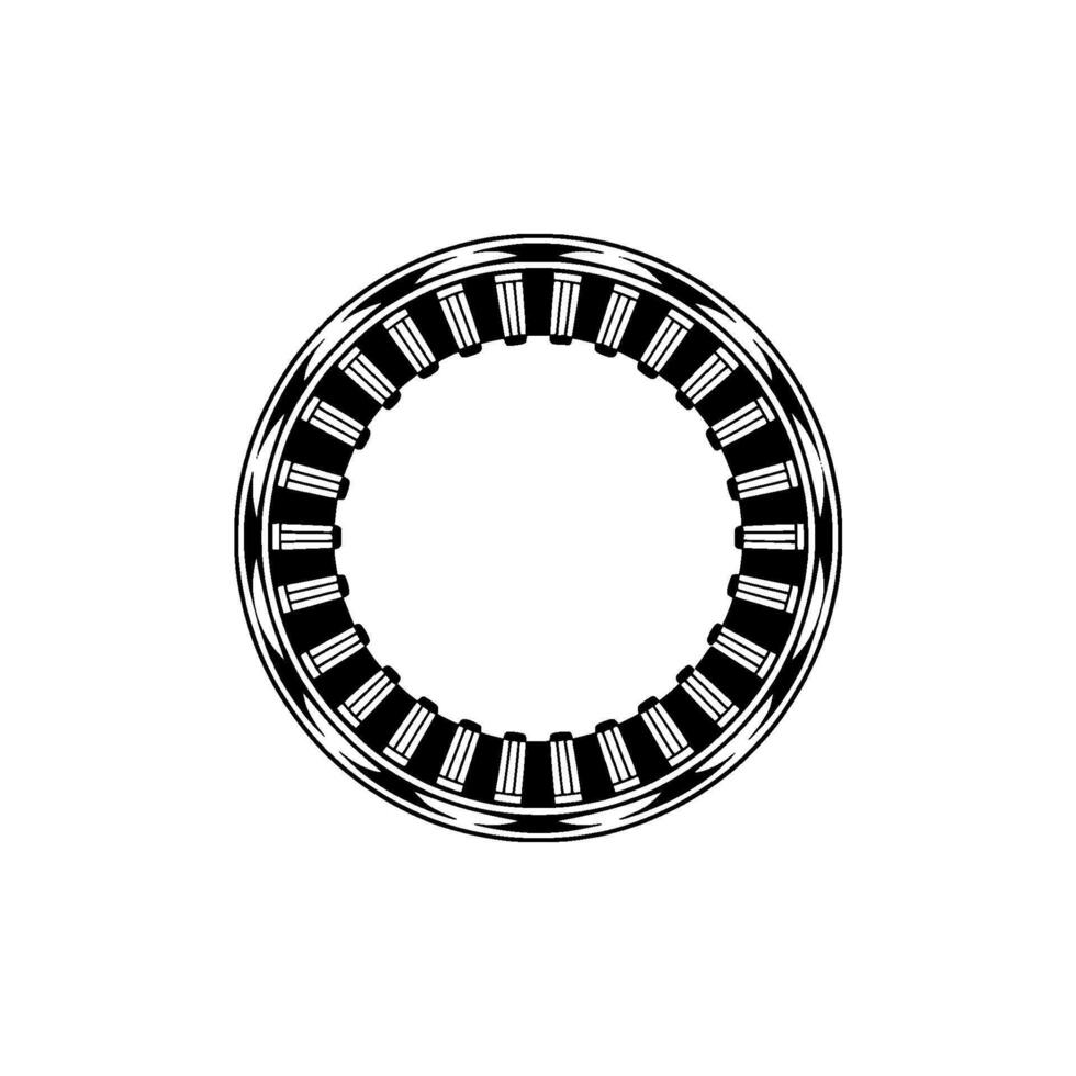 Circular Keyboard Motif, Minimalist, Abstract Rhythm vector