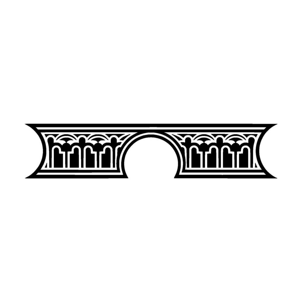 Art Deco Arch Ornament, Geometric, Vintage Style - Art deco vector