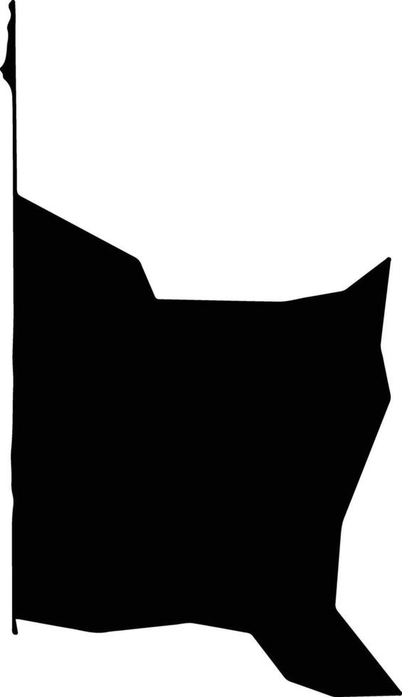 Savalou Benin silhouette map vector