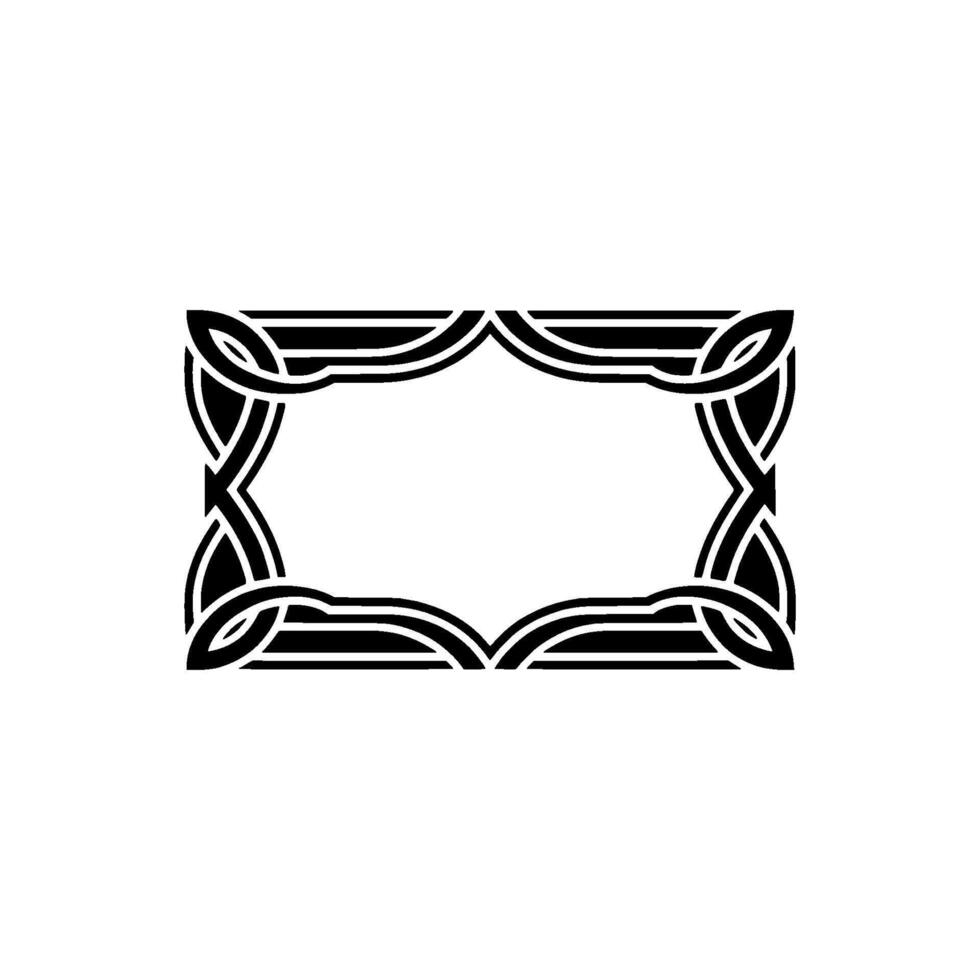 Intricate Celtic Frame, Elegant Border, Vintage, Knotwork vector