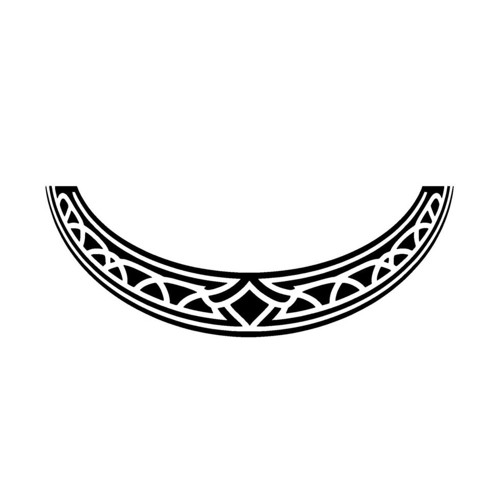 Stylized Crescent Moon Ornament, Celtic vector