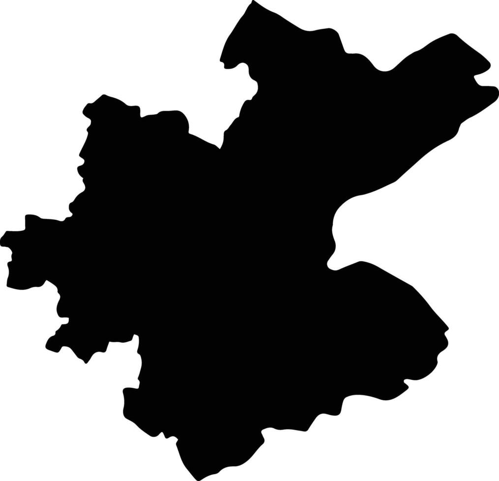 Sawai Madhopur India silhouette map vector
