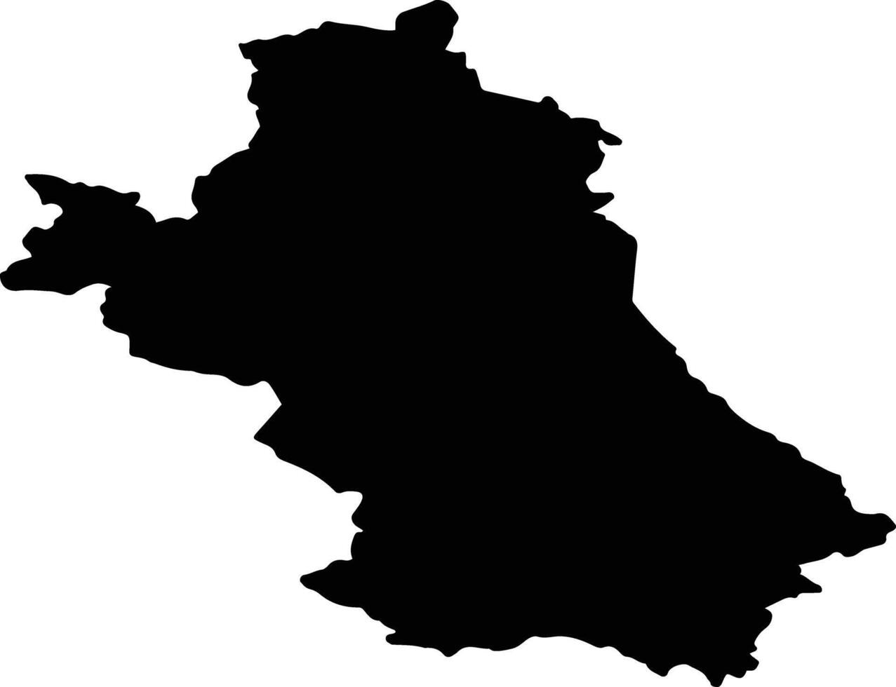 Sayansky Rayon Russia silhouette map vector