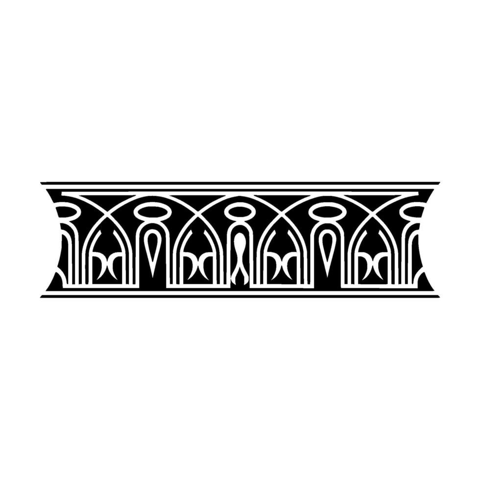 Art Deco Ornament Border, Geometric, Elegant Detail - Stylized - Art deco vector