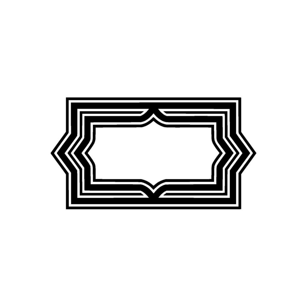 Geometric Deco Frame, Minimalist, Shape - Outline vector