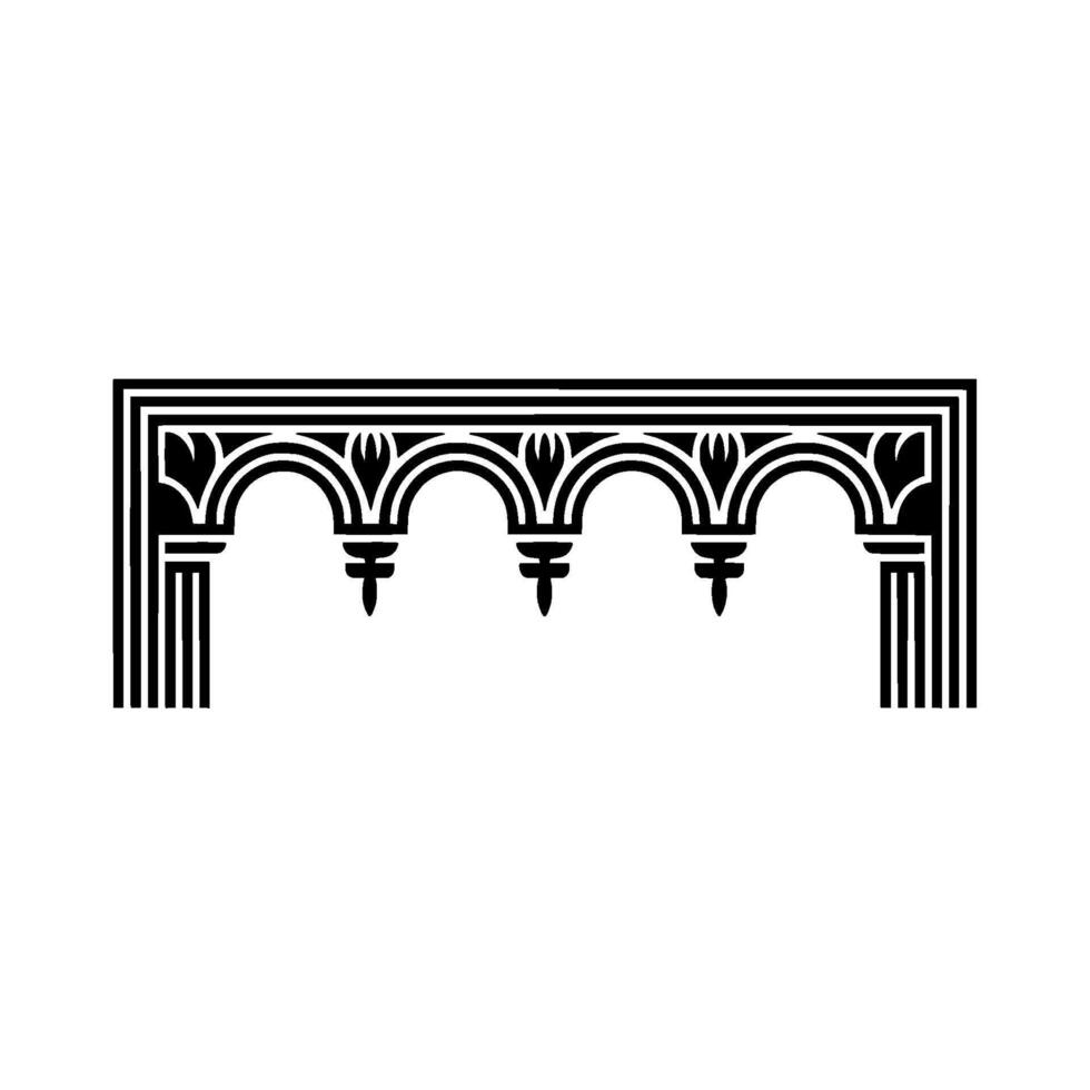 Art Deco Archway, Geometric Ornamentation, Vintage - Retro - Art deco vector