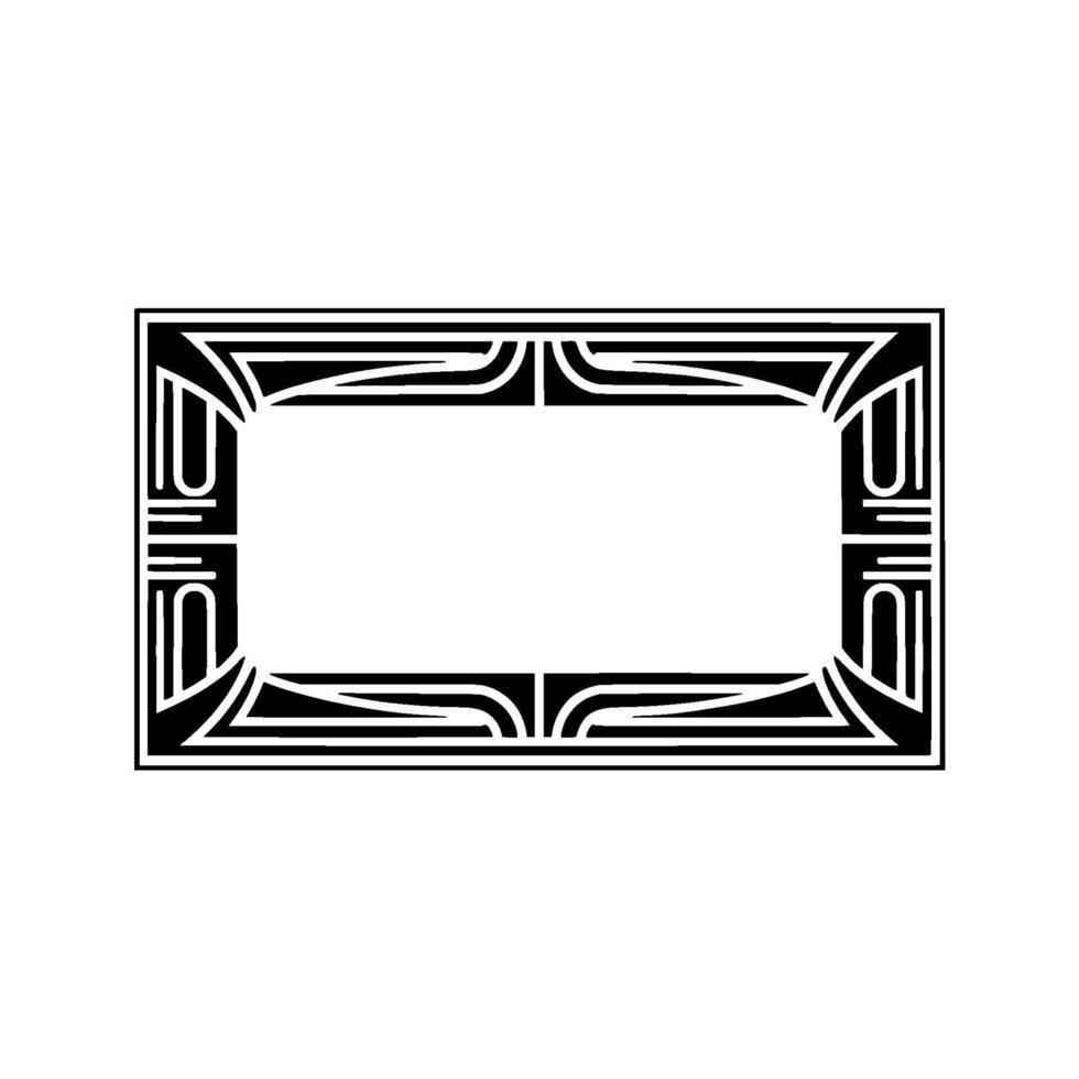 Geometric Deco Frame, Minimalist, Elegant Border, - Pattern, Art deco vector