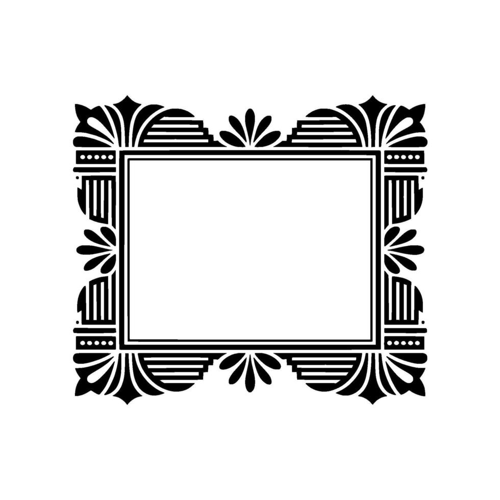 Art Deco Frame, Geometric Ornamentation, Vintage - Pattern - Art deco vector