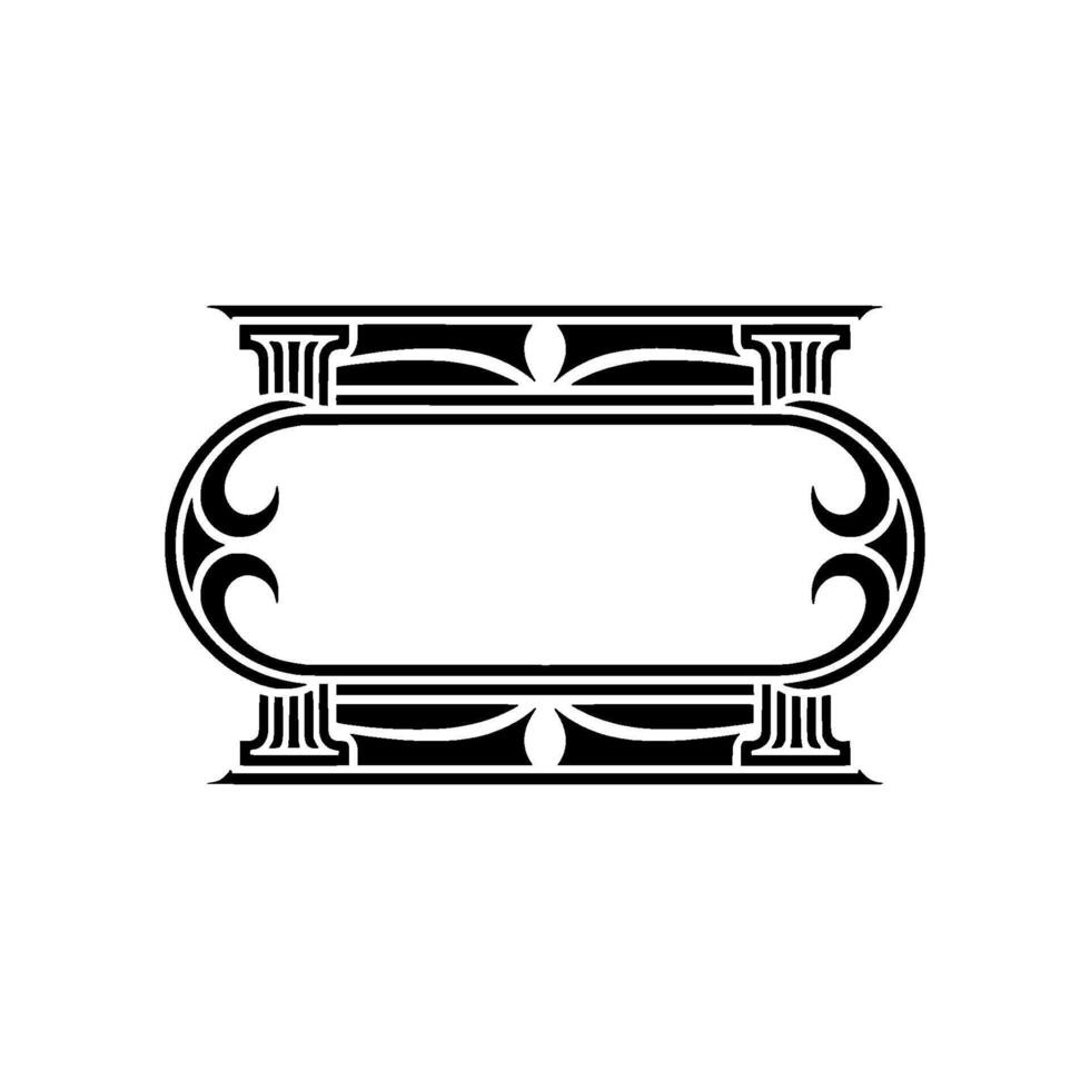 Art Nouveau Frame, Elegant Ornament, Vintage, Decorative Border vector