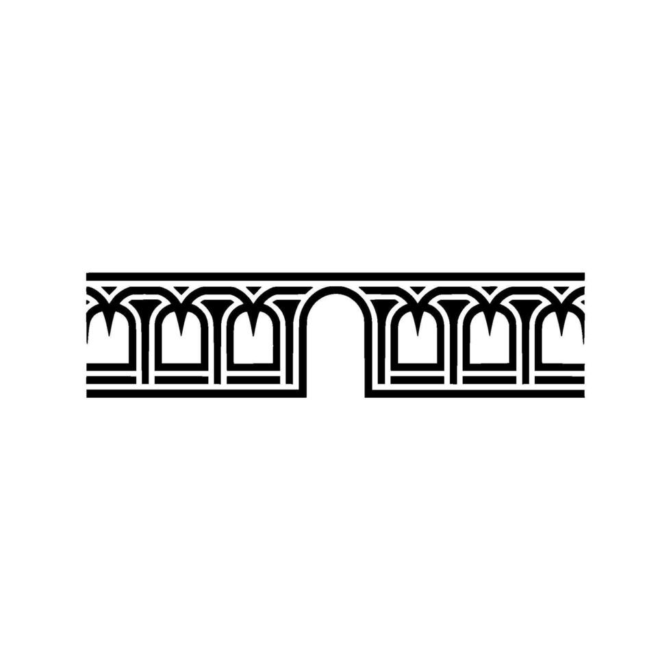 Art Deco Border, Geometric Ornament, Elegant, Line vector