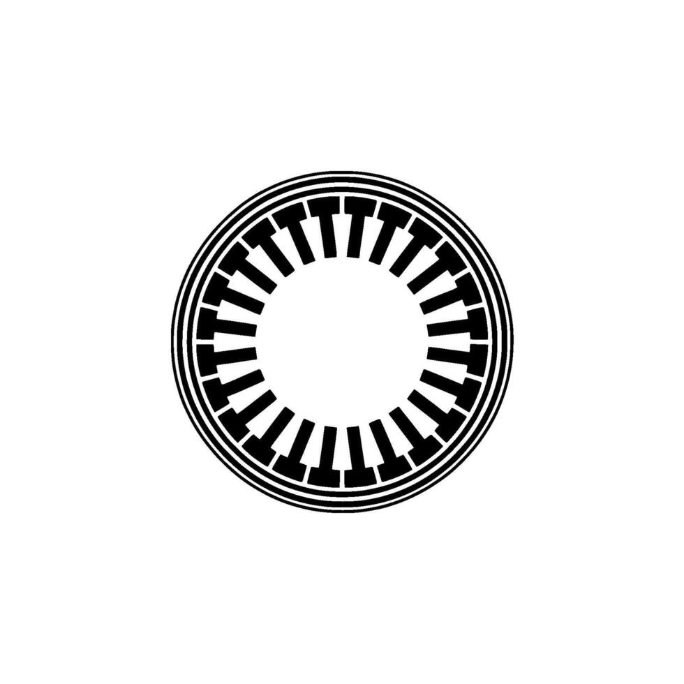 Circular Radial Emblem, Minimalist, Modern vector