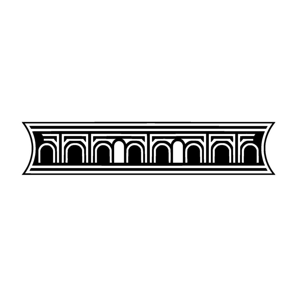 Art Deco Ornament Border, Geometric, Vintage Style, Minimalism vector