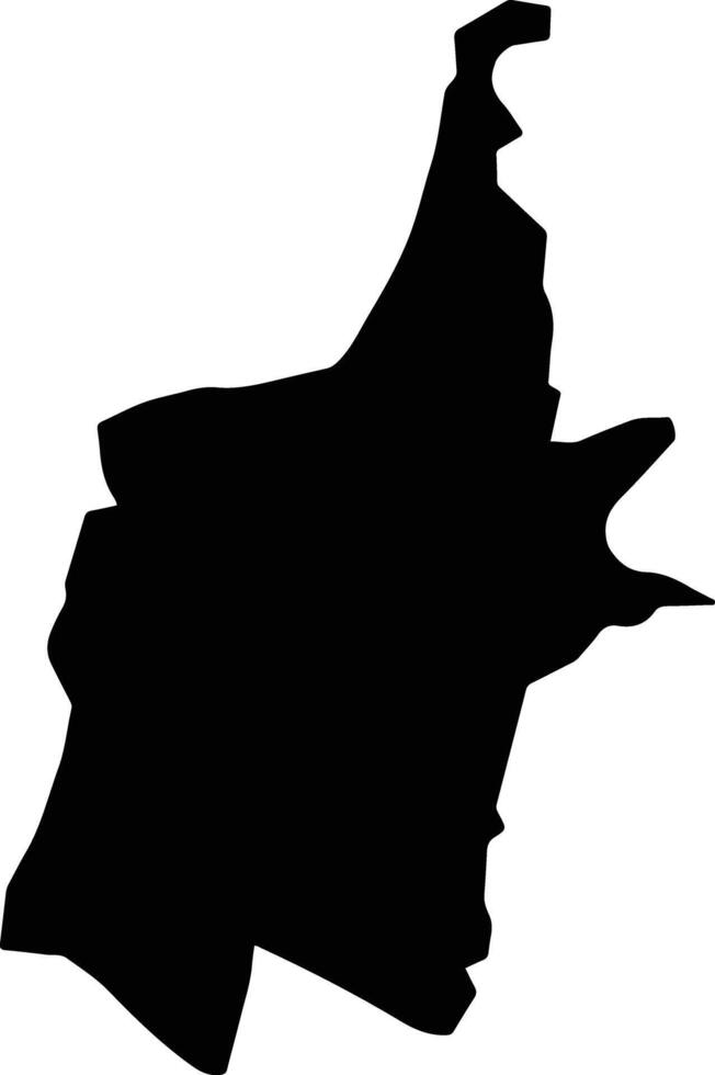 Scotts Hall Jamaica silhouette map vector