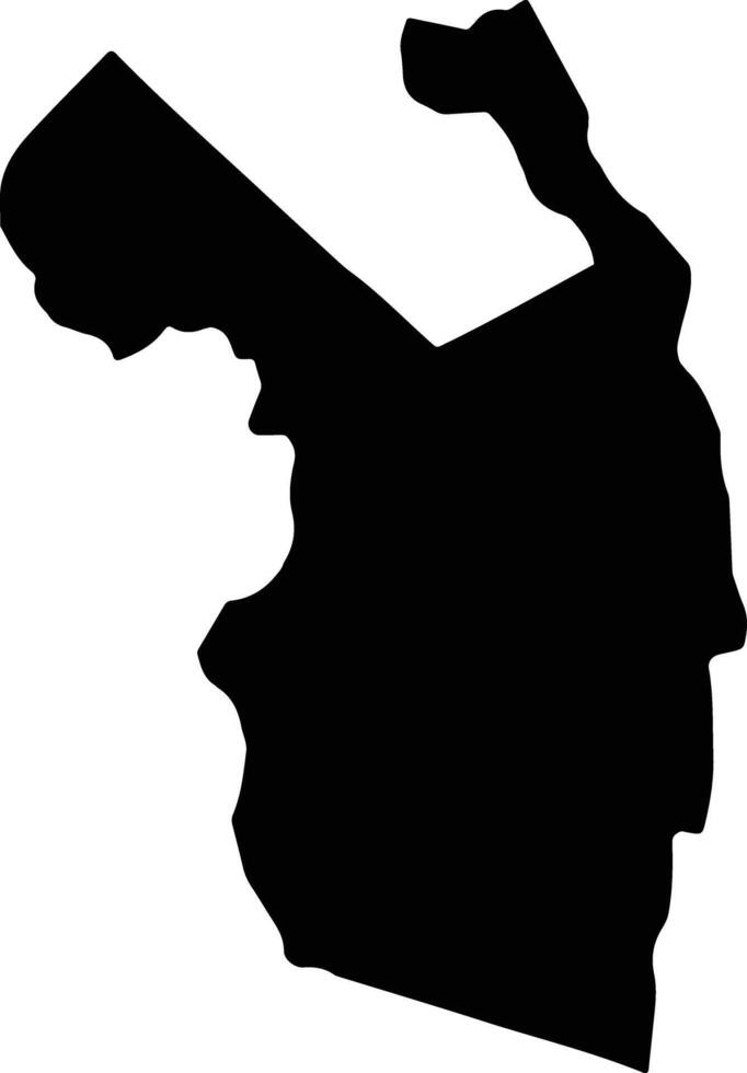 Scotts Pass Jamaica silhouette map vector