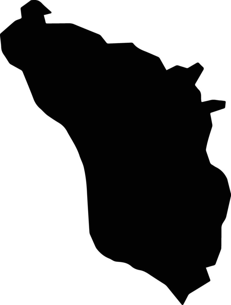 Seaforth Jamaica silhouette map vector