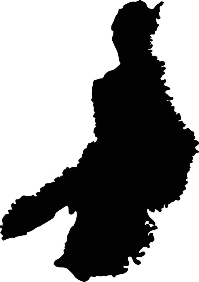Seate Lesotho silhouette map vector