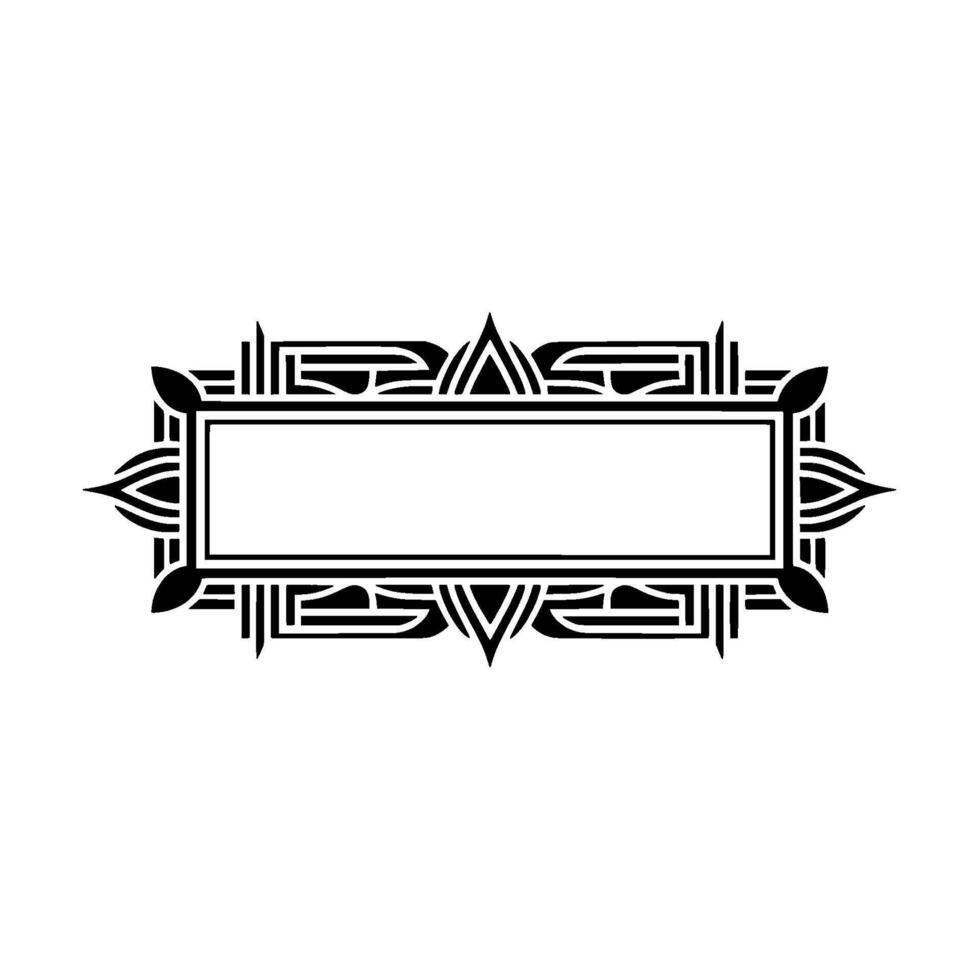 Art Deco Frame, Geometric Ornamentation, Vintage Elegance - Retro - Art deco vector