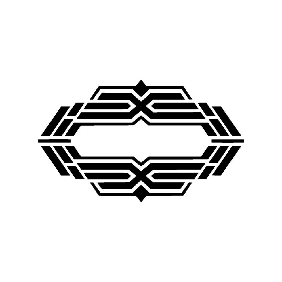 Geometric Deco Frame, Modern Abstract, Pattern - Symmetry vector