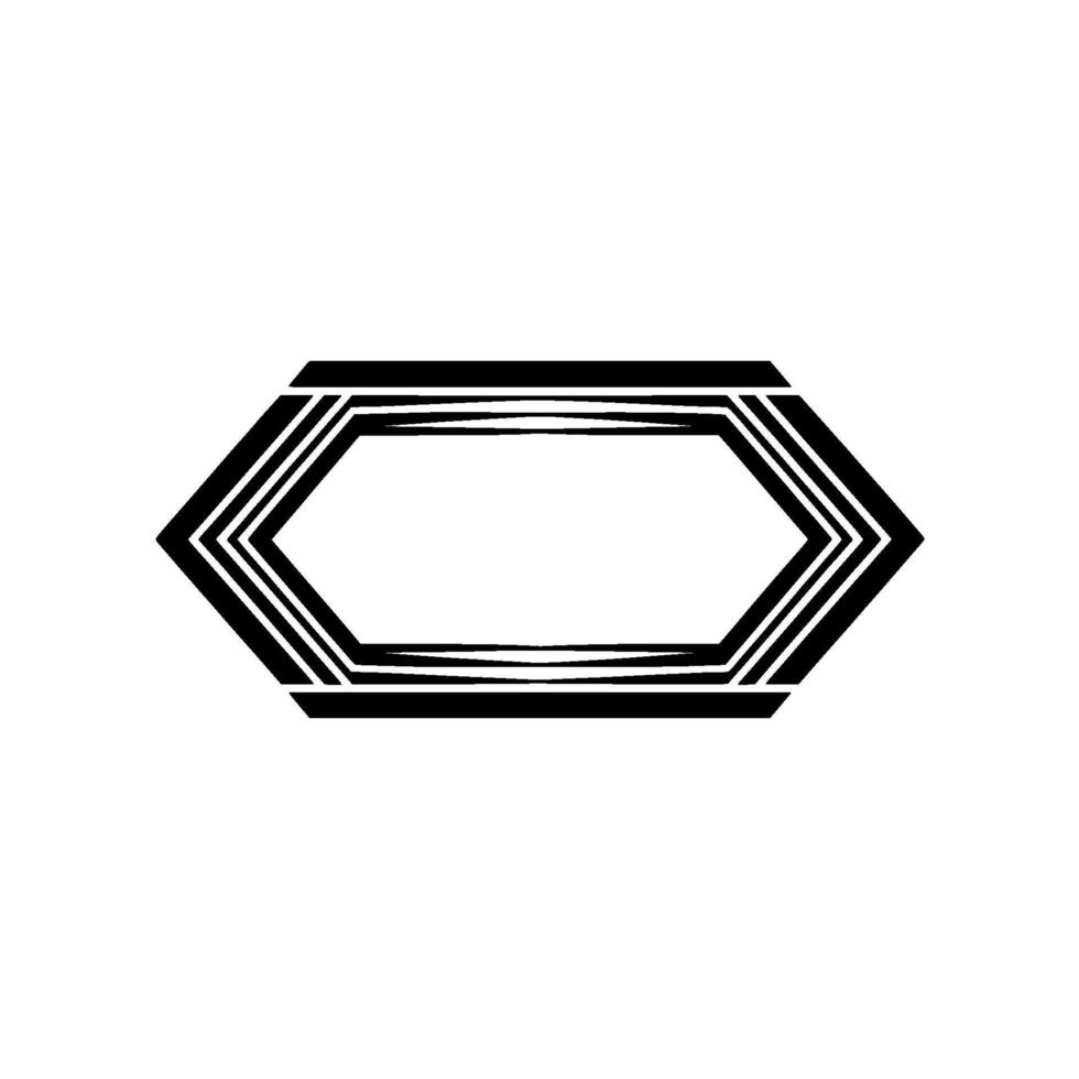 Geometric Hexagon Frame, Minimalist, Minimalism - Abstract vector