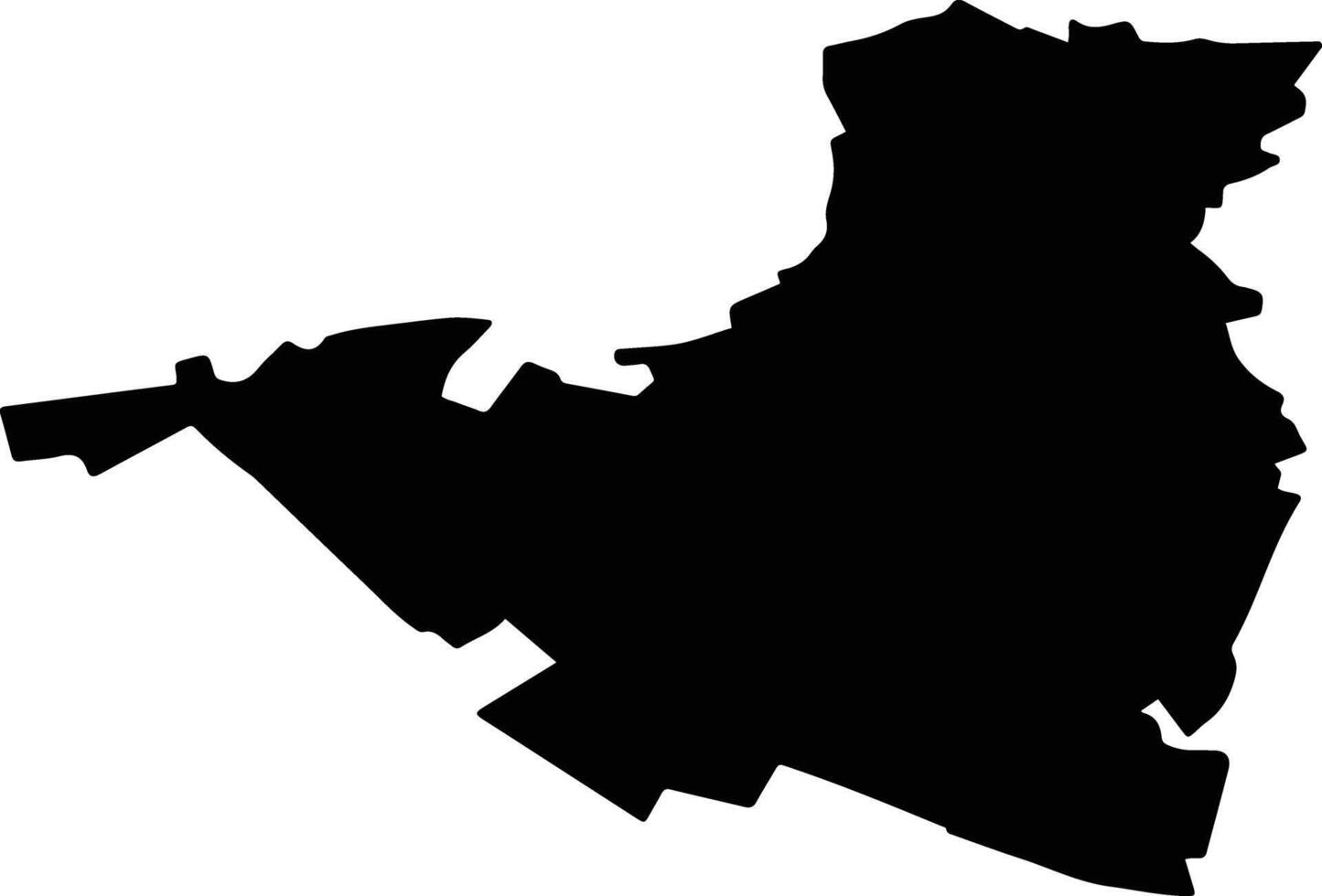 SECTOR 5 Romania silhouette map vector