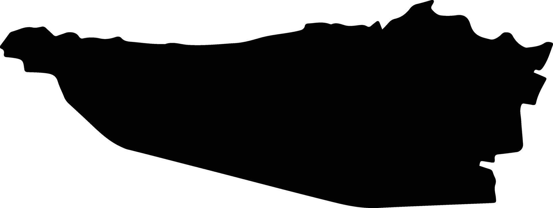 SECTOR 3 Romania silhouette map vector