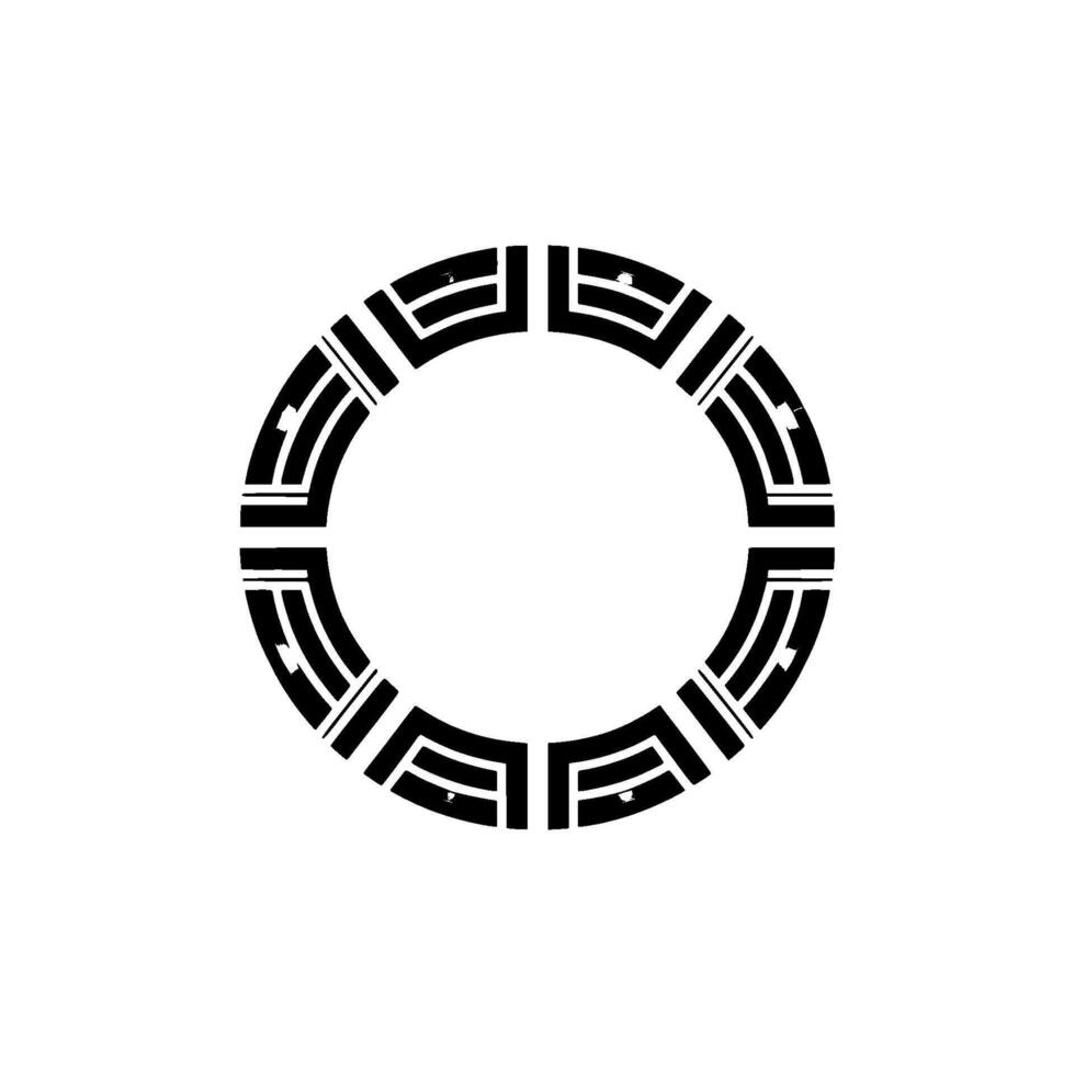 Geometric Circle Emblem, Modern Minimalist - Abstract vector