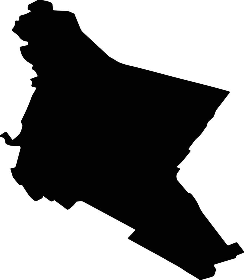 SECTOR 4 Romania silhouette map vector