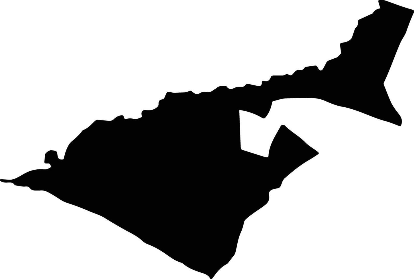 Sedgepond Jamaica silhouette map vector