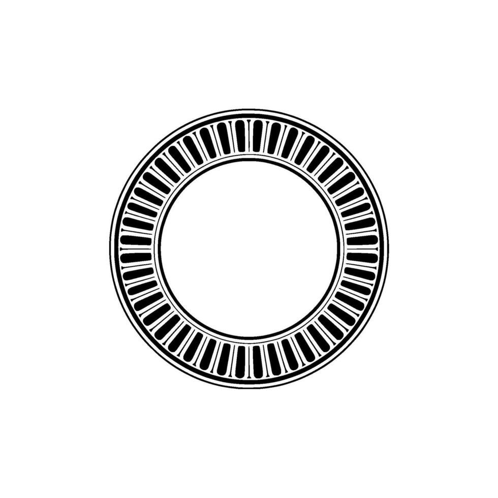 Minimalist Circular Emblem, Geometric, Modern - Outline - Circle vector