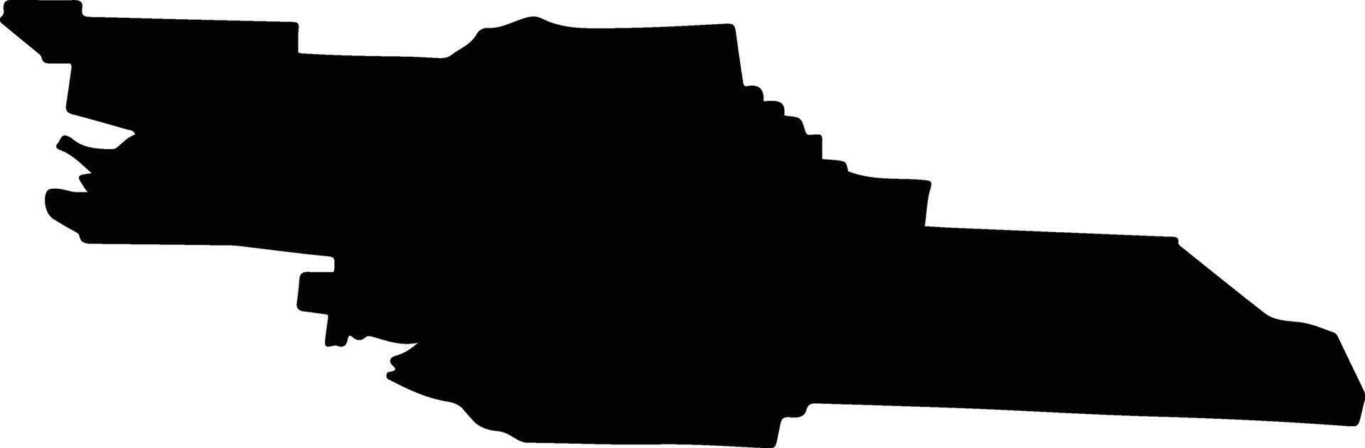 Segezhsky District Russia silhouette map vector