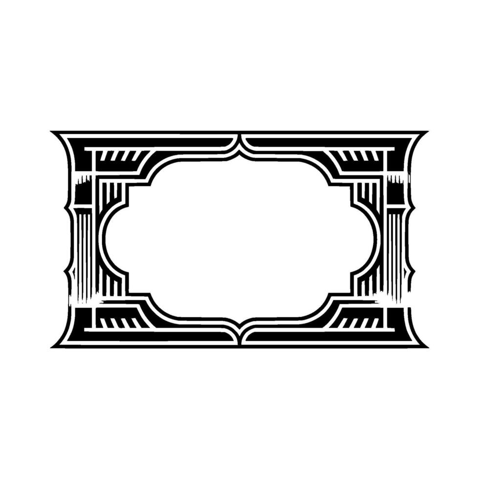 Art Deco Frame, Geometric Ornament, Elegant Border, Vintage, Typography - Art deco vector