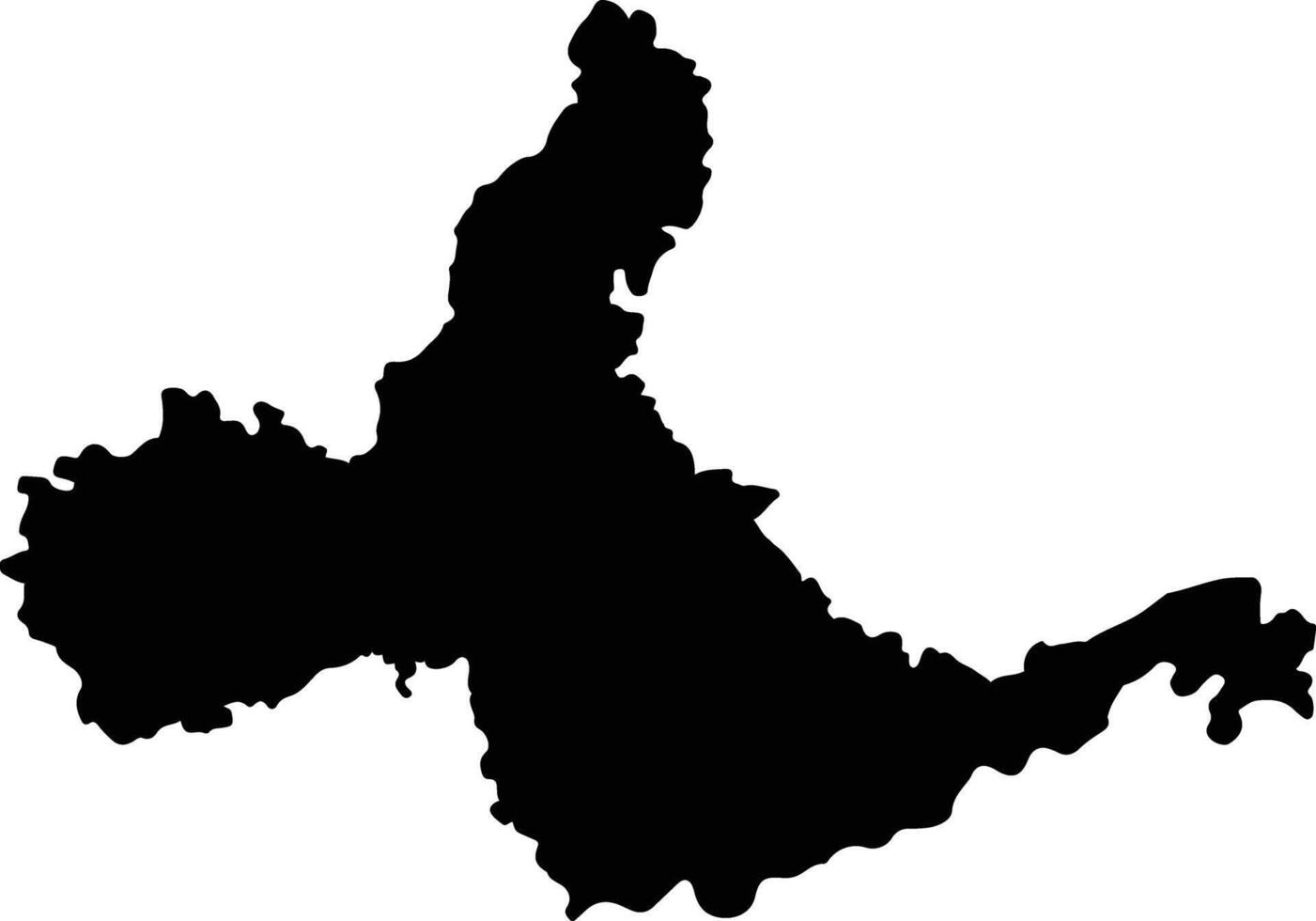 Sehore India silhouette map vector