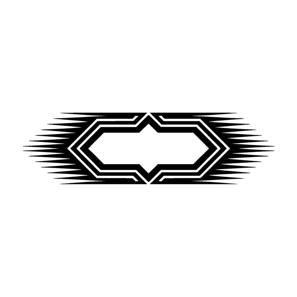 Geometric Hexagon Emblem, Dynamic Motion, Modern vector