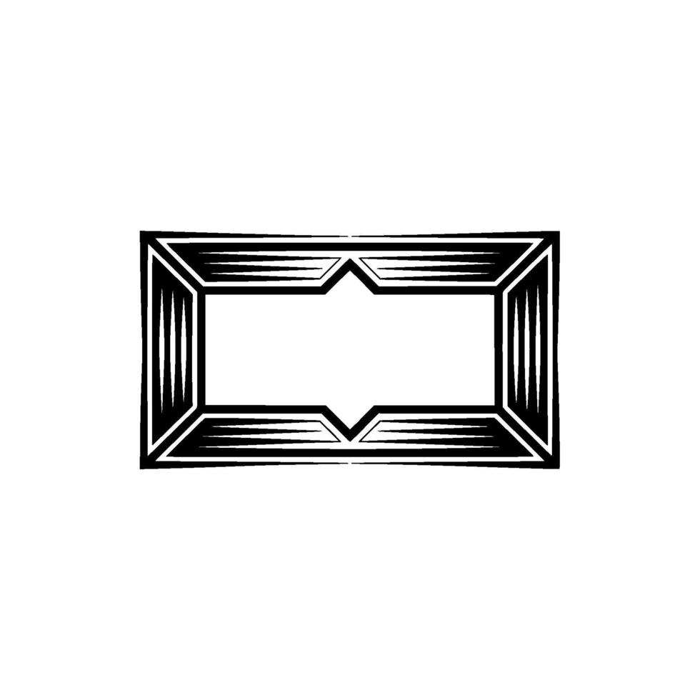 Geometric Frame, Minimalist, Abstract Outline - Monoline vector
