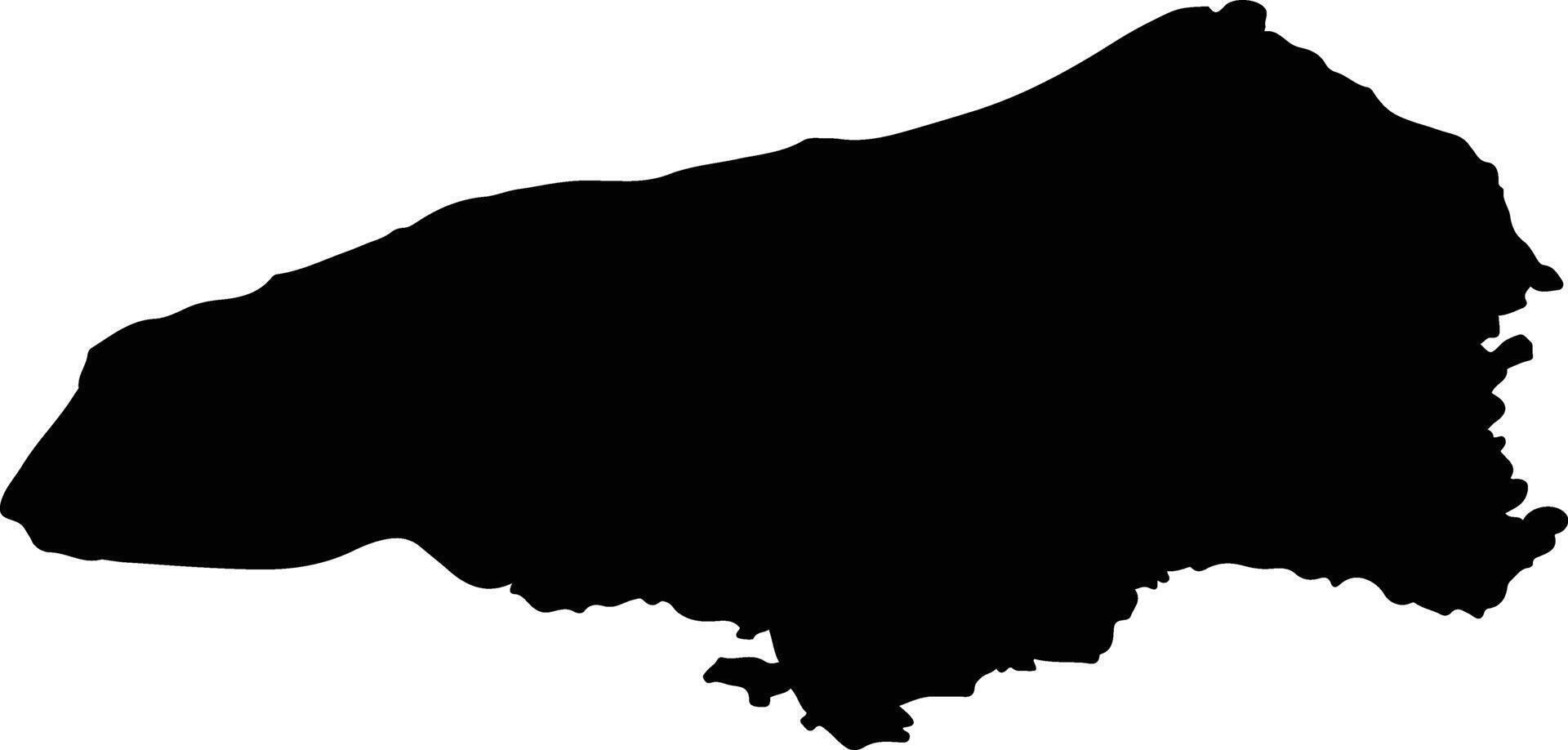Seine Maritime France silhouette map vector