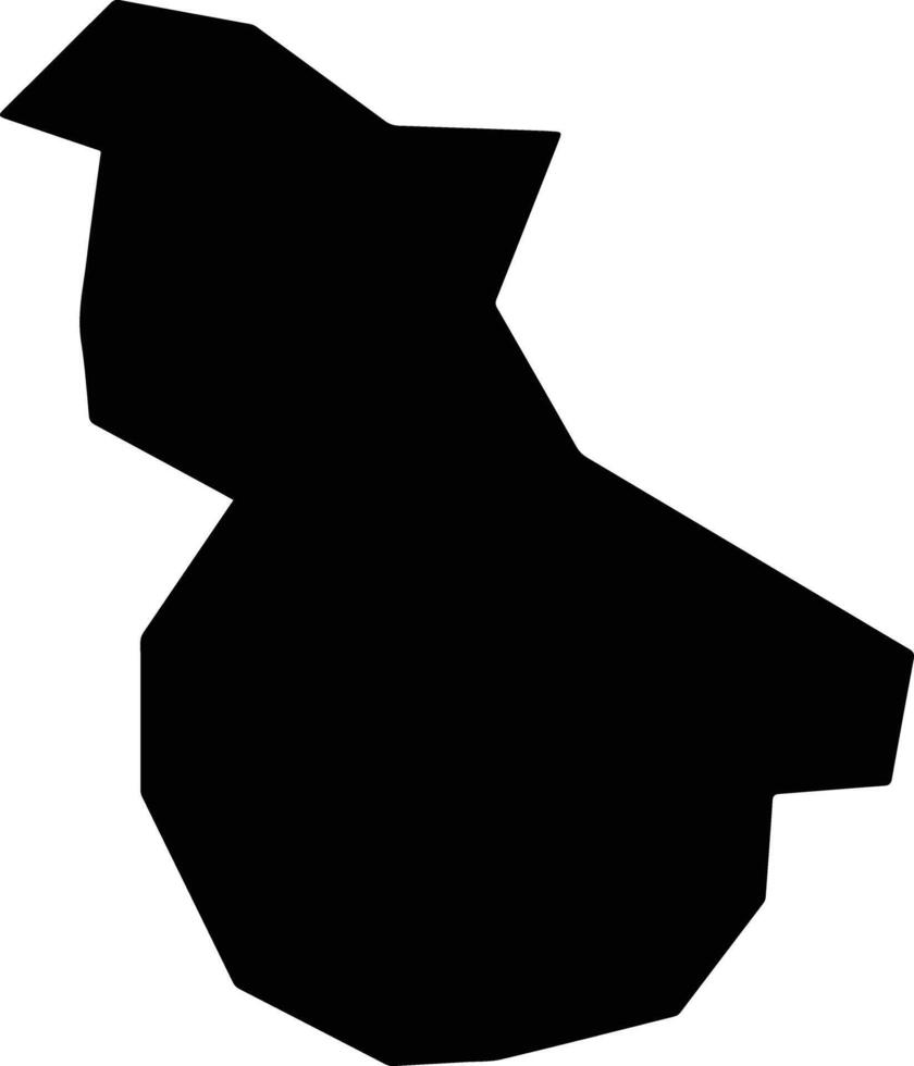 Sejong si South Korea silhouette map vector