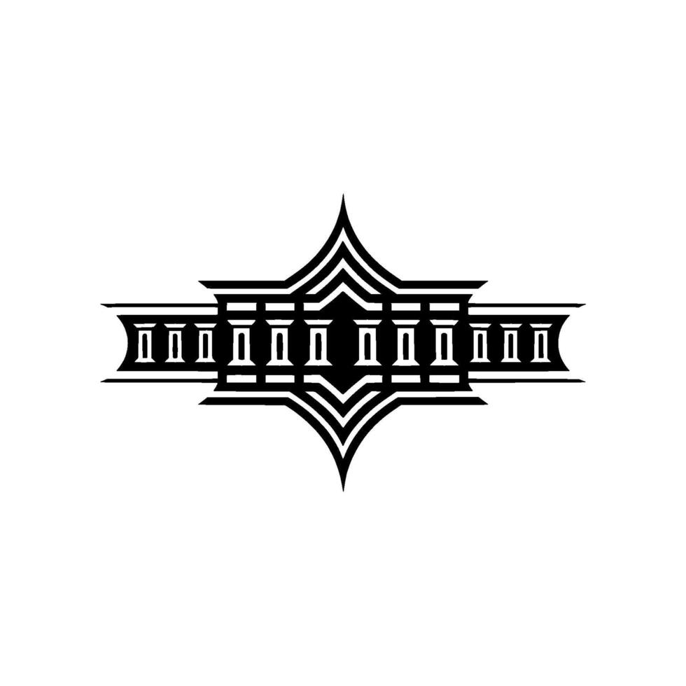 Geometric Deco Emblem, Vintage Style, Minimalist - Abstract vector