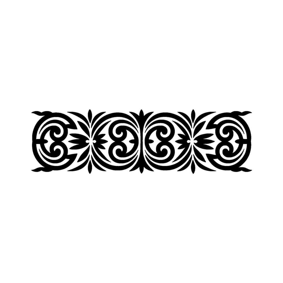 Intricate Black Floral Border, Elegant, Ornamental vector