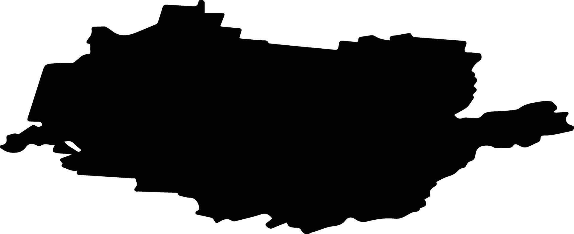 Seltinsky District Russia silhouette map vector