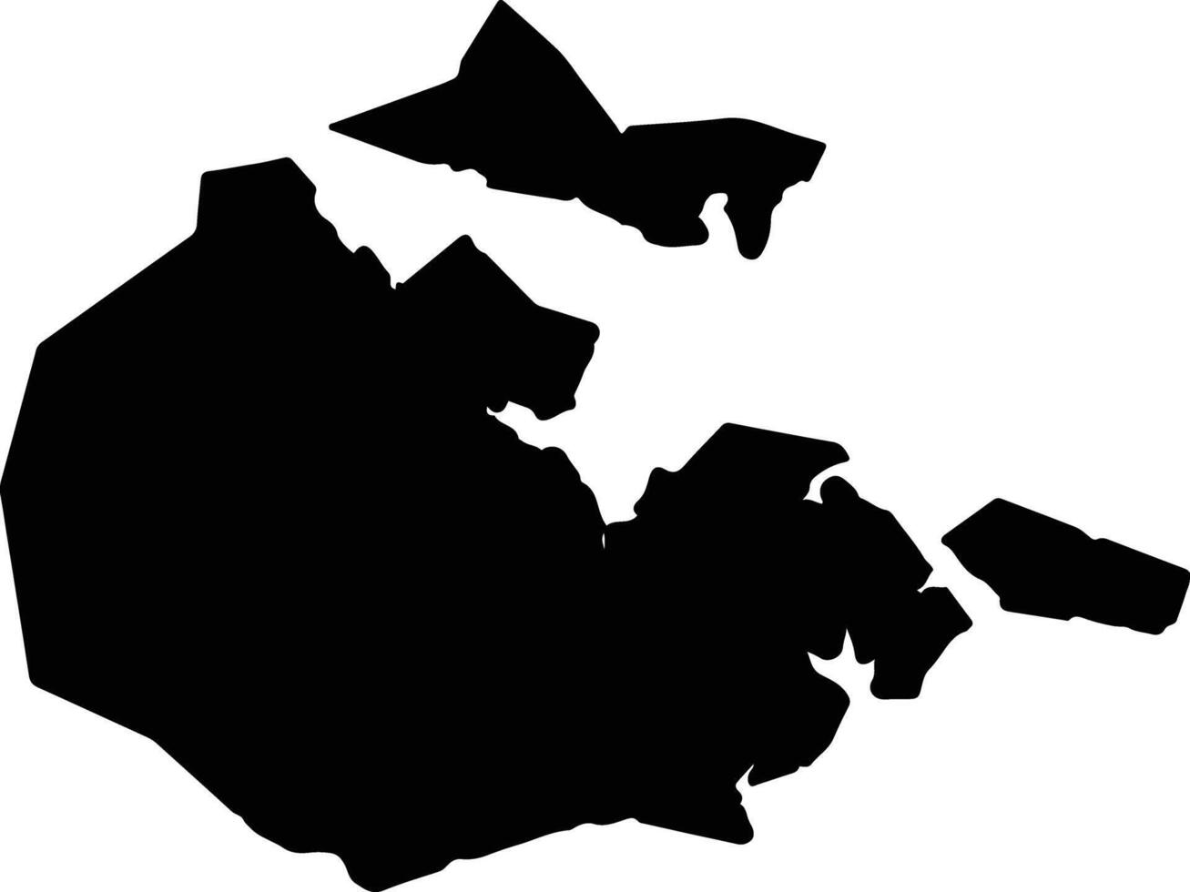 Semporna Malaysia silhouette map vector