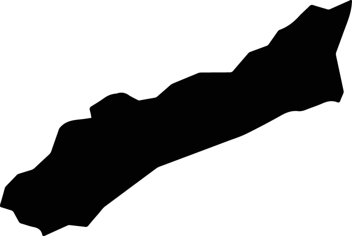 Senador La Rocque Brazil silhouette map vector