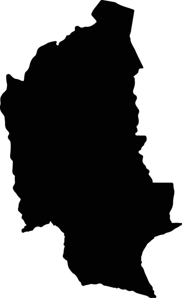 Sene West Ghana silhouette map vector